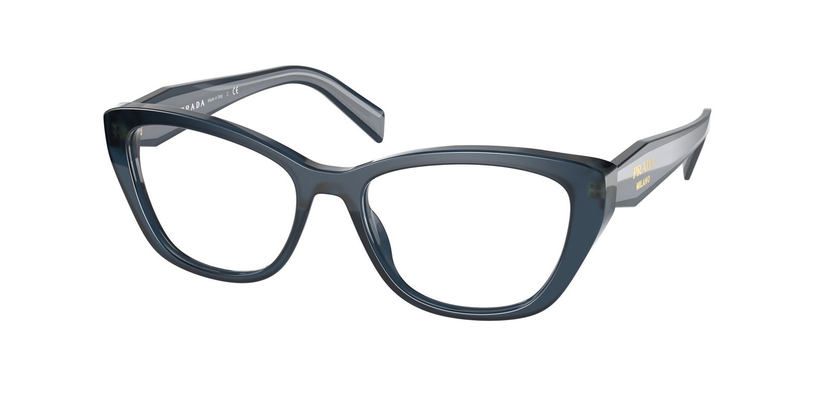 Prada Brille PR 19WV 07Q1O1 in Opalblau
